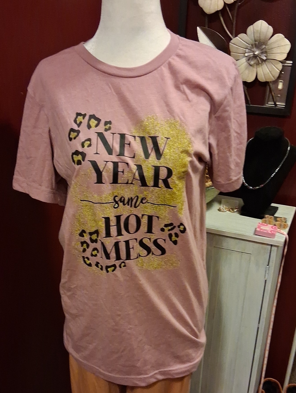 Lavander  Graphic Tee - New Year Same Hot Mess